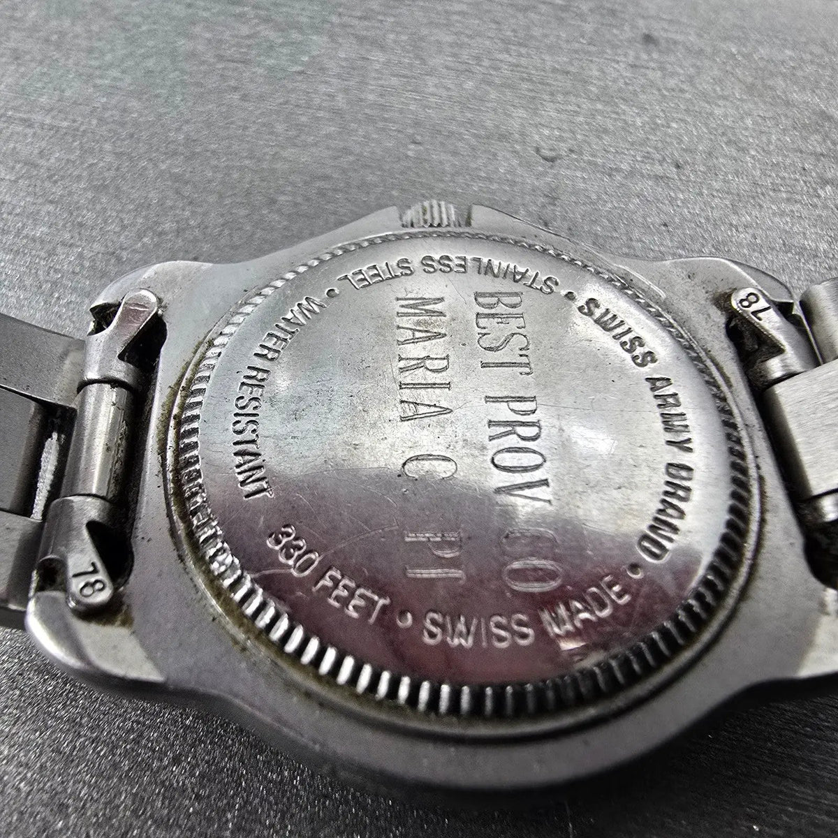 Victorinox Swiss Army Watch Women 29mm White Dial Date Round Bracelet PARTS VTG10