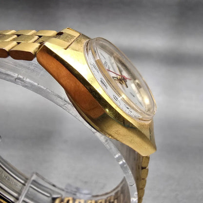Citizen CQ Watch Women 24mm Silver Dial Gold Tone Date 2010-891252 New Battery3