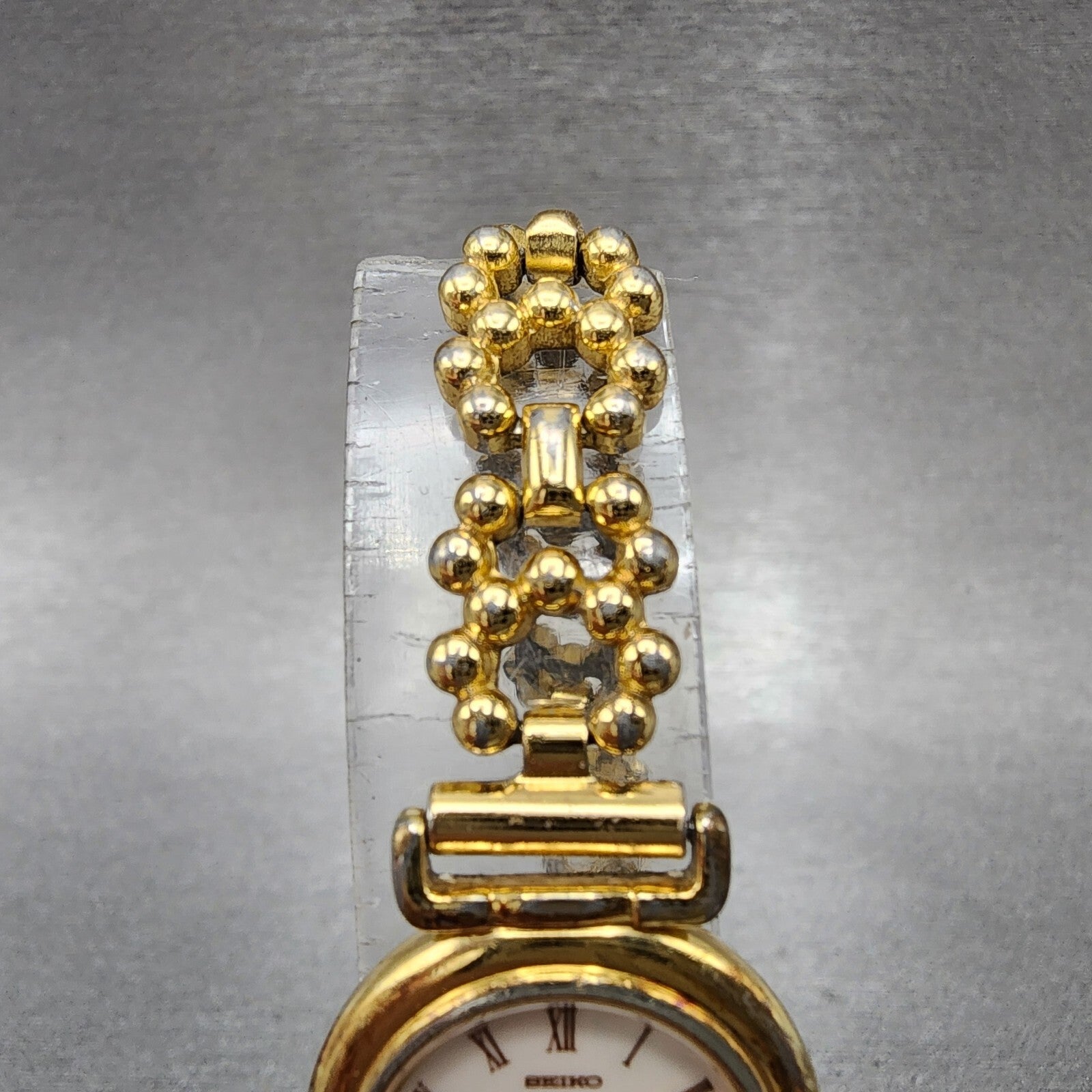 Seiko Exceline Watch Women 21mm White Dial Gold Tone 12200080 New Battery4