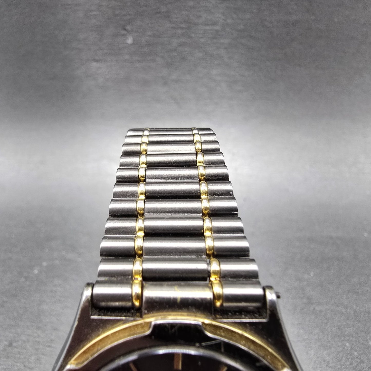 Seiko SQ Watch Men 34mm Black Dial Two Tone Daydate Round 8123-6349 PARTS5