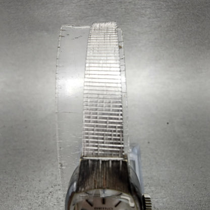 Seiko Special Watch Women 16mm Silver Dial White Gold Plated Manual 113360 Runs4