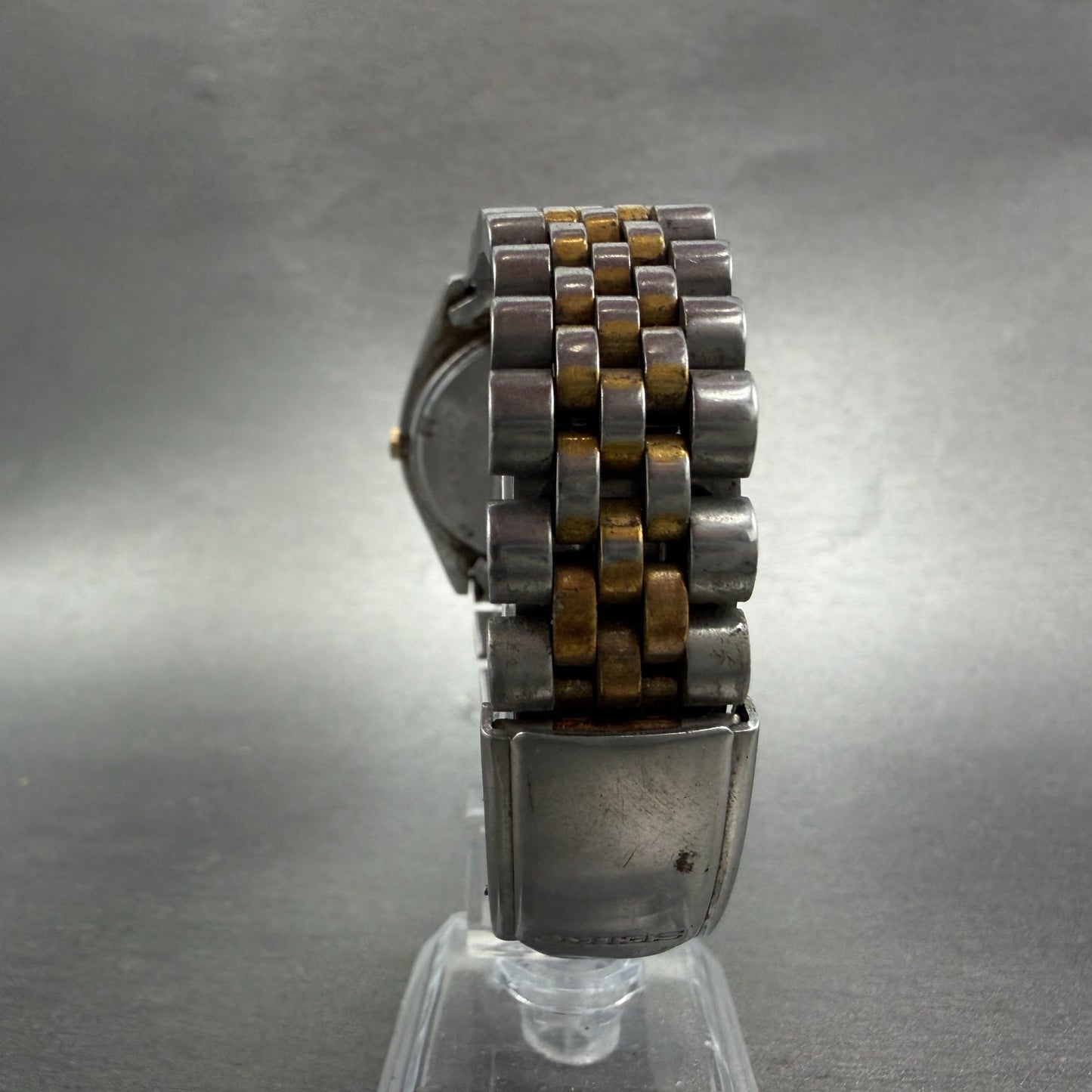 Seiko President Watch Men 36mm Silver Dial Two Tone Daydate 7n43-8111 NewBatt MQ7