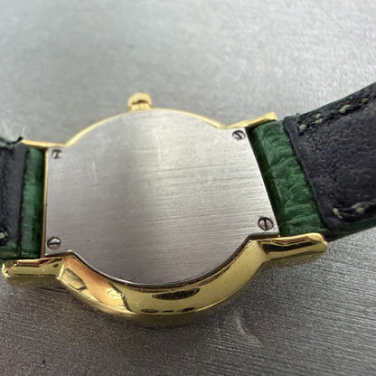 Movado Horizon Watch Women 24mm Green Dial Gold Tone Round 87-90-820 New Battery9