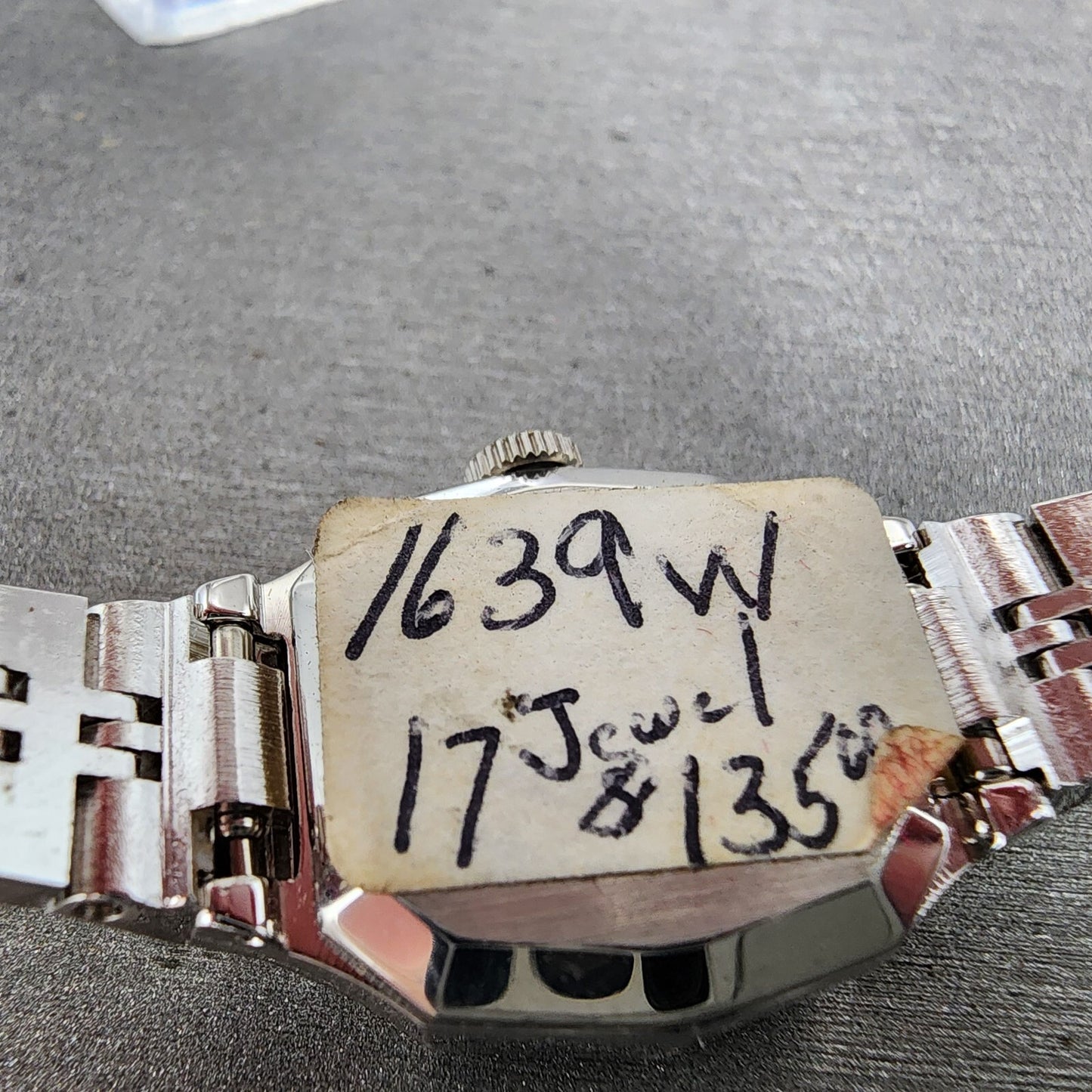 Seiko Watch Women 19mm Blue Dial Silver Tone Rectangle Manual Wind Runs NOS14