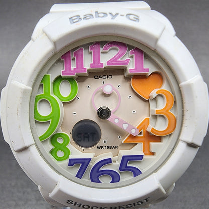 Casio BabyG BGA131 Watch Women 43mm White Tone Analog Digital New Battery1