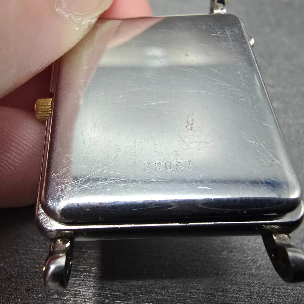 Tiffany & Co. Alexis Barthelay Tank Watch Men 25mm White Dial Steel Date PARTS9