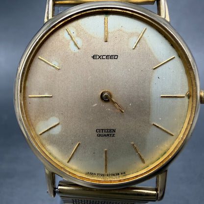 Citizen Exceed Watch Men 32mm Champagne Dial Gold Tone 2720-272145 PARTS2
