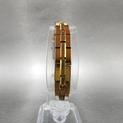 Seiko Watch Women 13mm Gold Dial Gold Tone Rectangle 2E200AY0 New Battery7