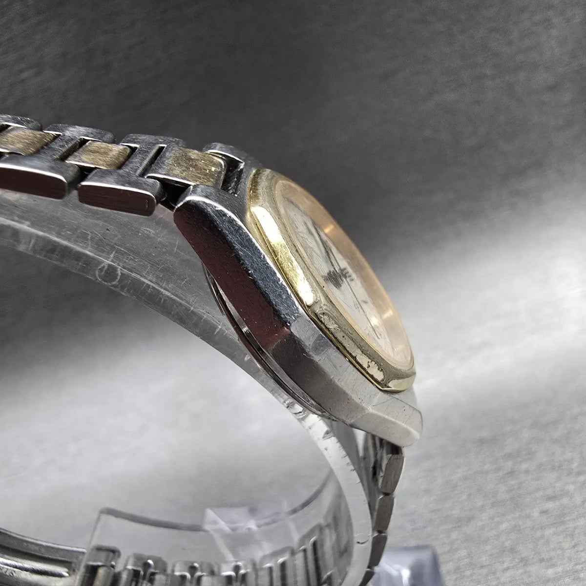 Seiko SQ Watch Women 24mm White Dial Two Tone Daydate Round 5423-0140 New Batt3