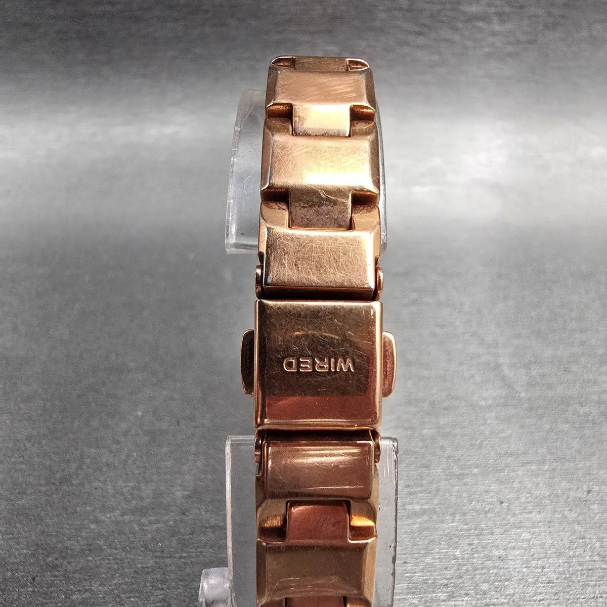 Seiko Wired Watch Women 17mm MOP Dial Rose Gold Rectangle 1N01-0JZ0 New Battery7