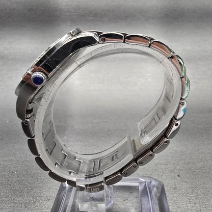 Bulova Watch Women 30mm MOP Dial Silver Tone Gemmed Round 96L116 New Battery6