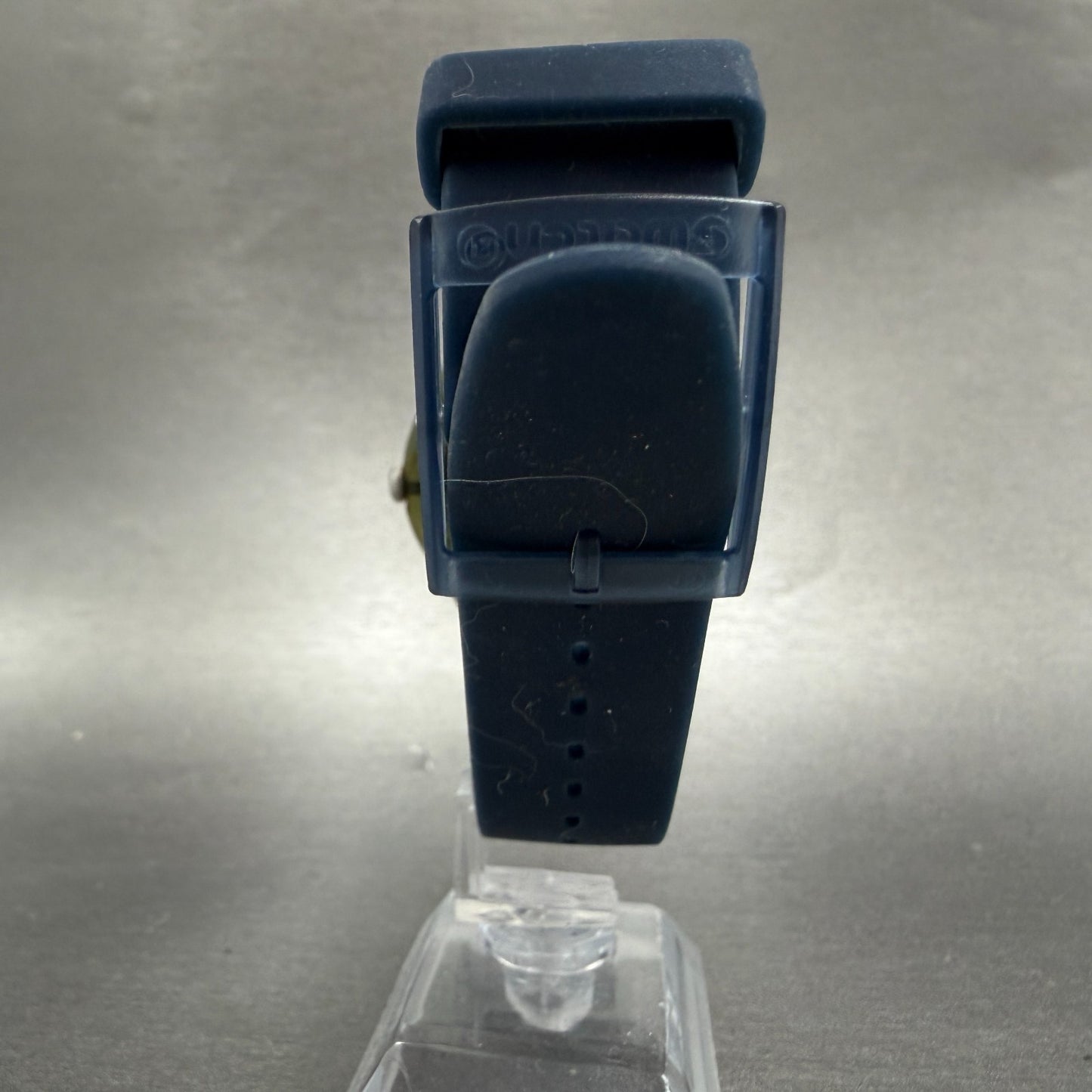Swatch Blue Rebel Watch Men 41mm Blue Dial Gray Daydate SUON700 New Battery7