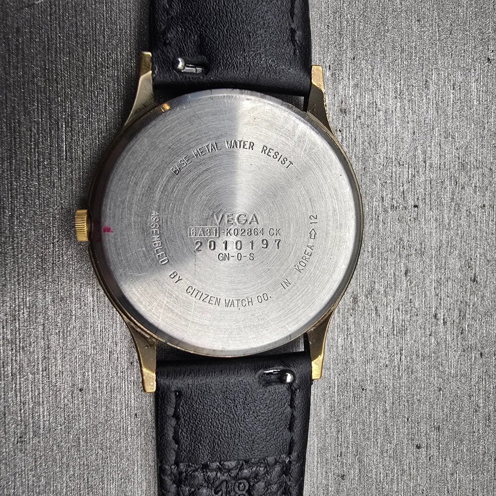 Citizen Vega Junction Watch Men 33mm White Dial Gold Tone 6A31-K02864 New Batt10