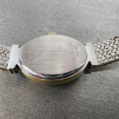 Bulova Caravelle Watch Women 17mm Cream Dial Gold Tone Mesh Band 46K02 New Batt9