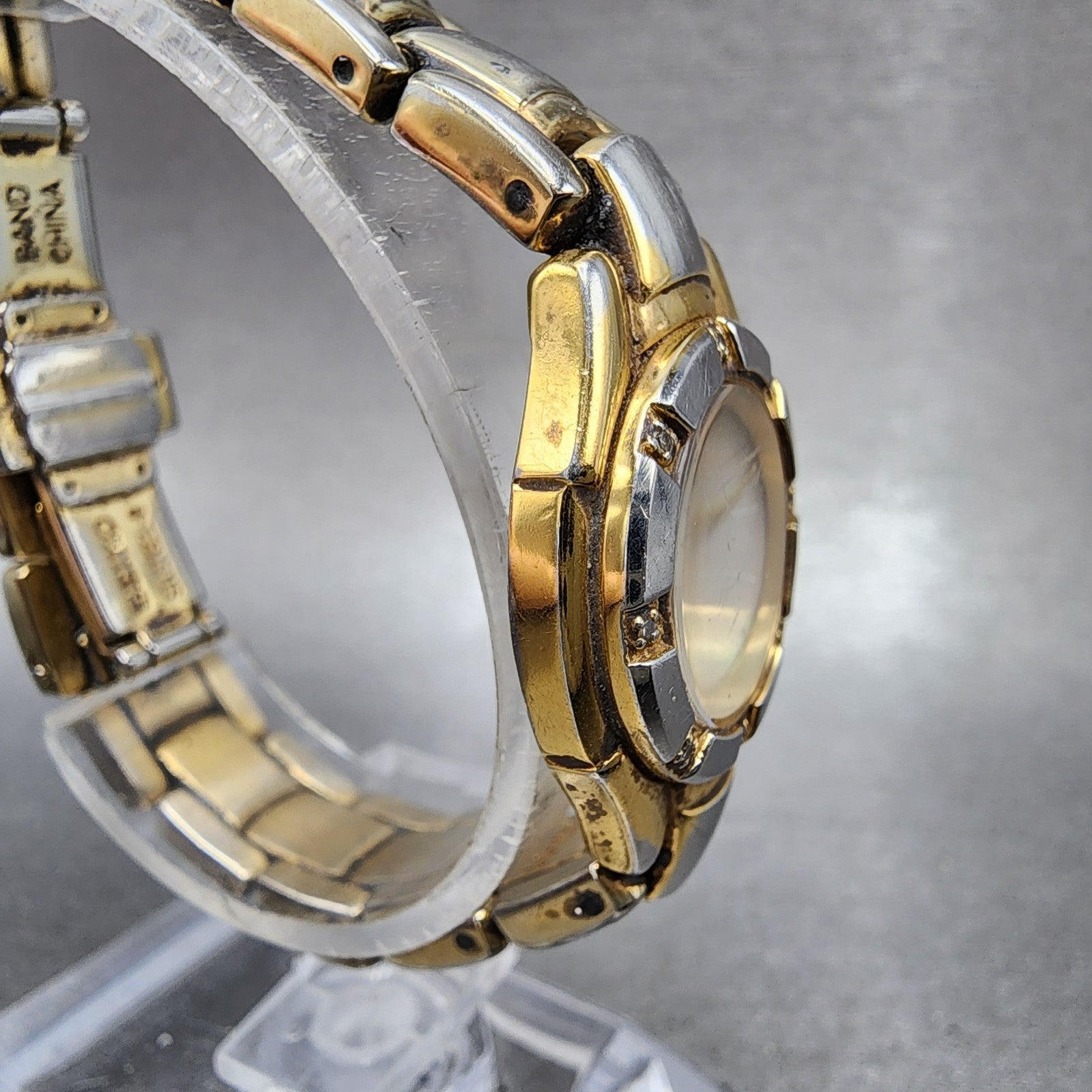 Seiko Watch Women 22mm MOP Dial Two Tone Round 1n000fz0 New Battery3