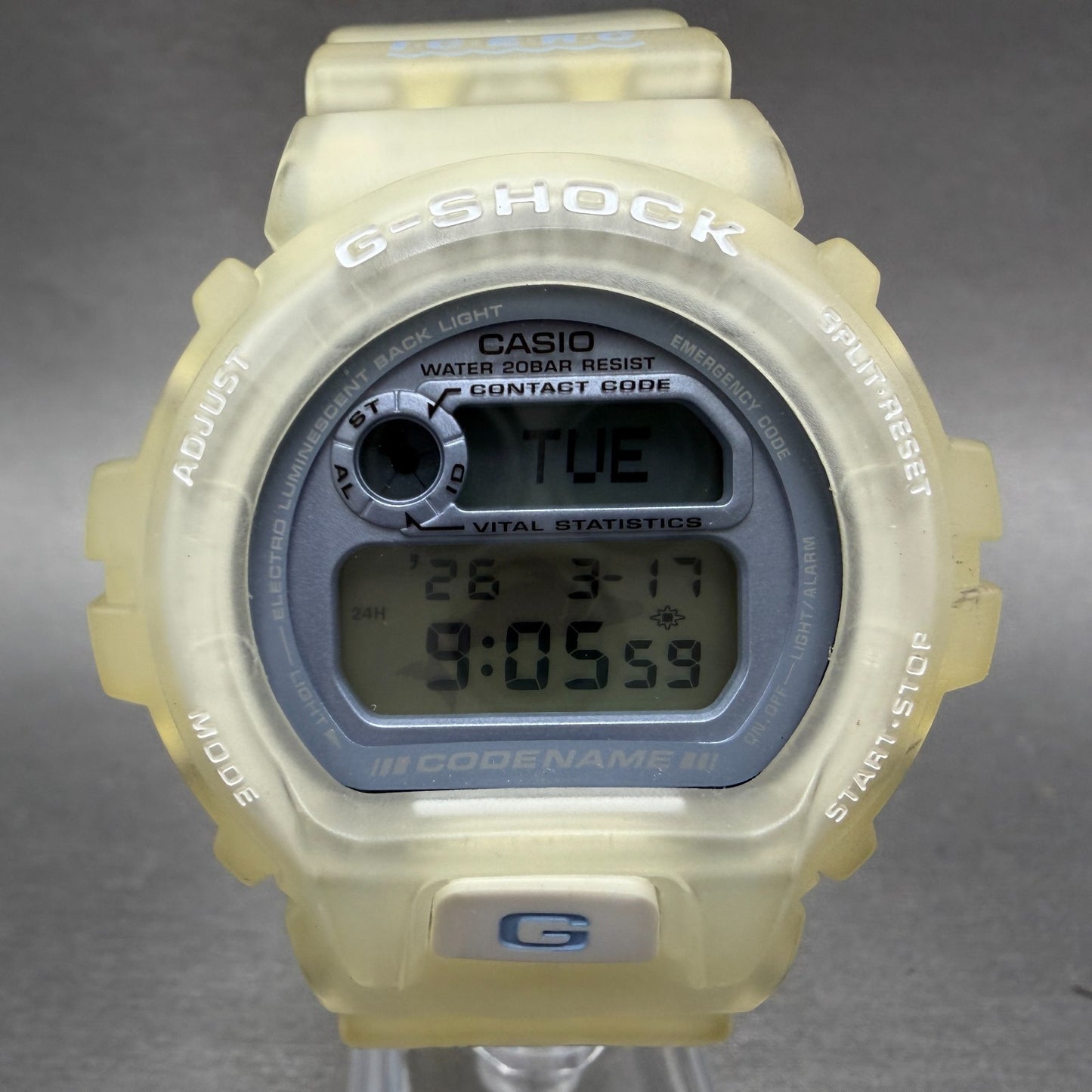 Casio G-Shock DW-6910K Watch Men 50mm Digital Clear Alarm Chrono ICERC New Batt0
