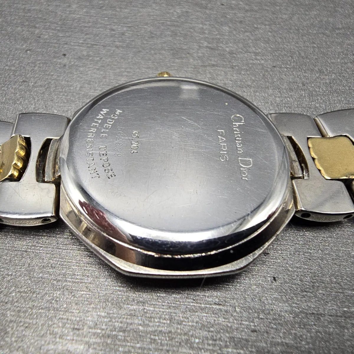 Christian Dior Watch Men 32mm Champagne Dial Two Tone Date 45.204 PARTS14