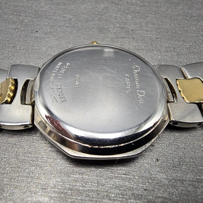 Christian Dior Watch Men 32mm Champagne Dial Two Tone Date 45.204 PARTS14