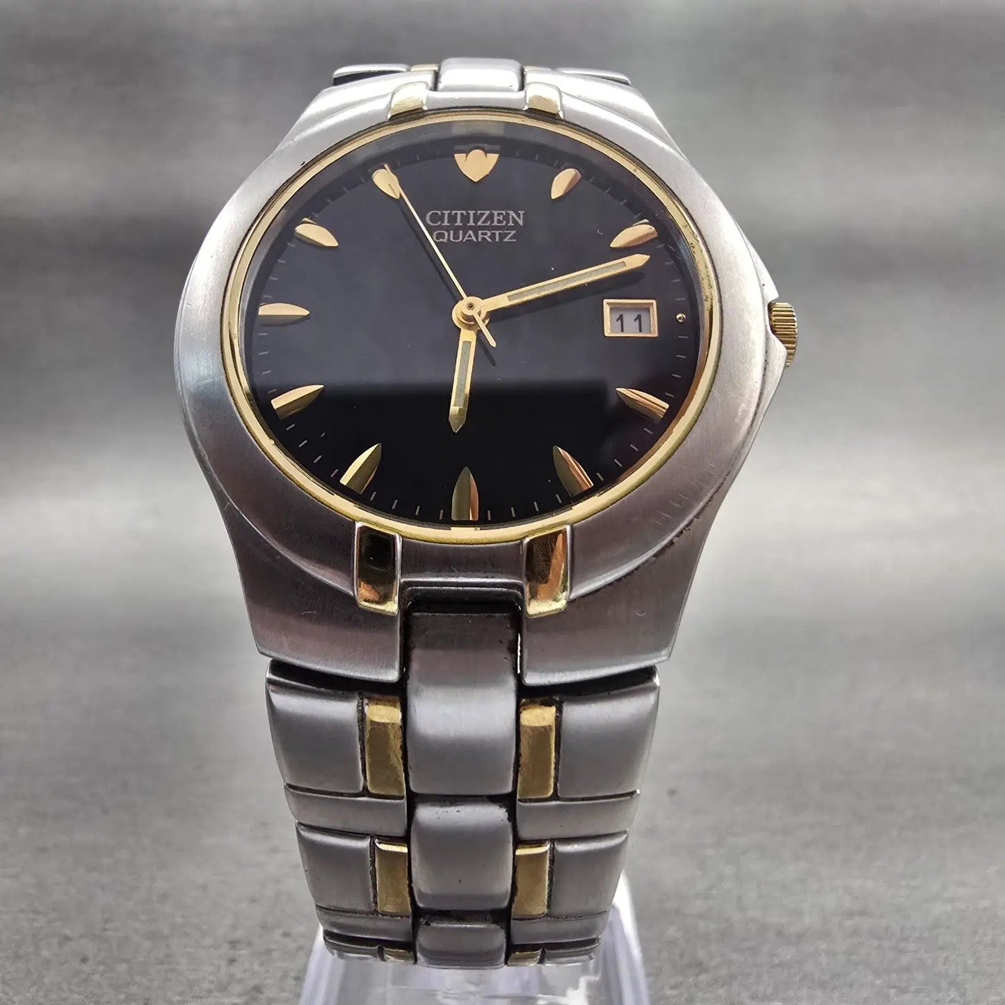 Citizen Watch Men 36mm Black Dial Two Tone Date Round 2510-S93614 New Battery5