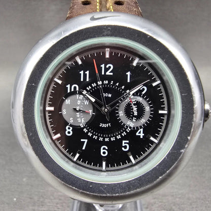 Nike Oregon Watch Men 45mm Black Dial Aluminum Daydate Round WA0050 New Battery0