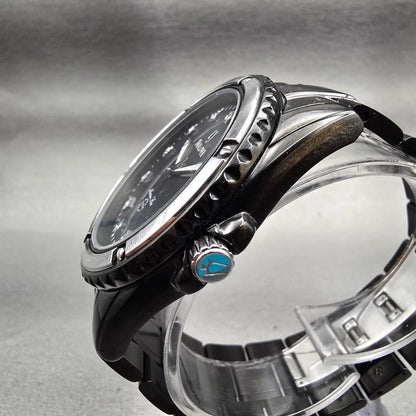 Bulova Marine Star Watch Men 42mm MOP Dial Black Tone Date 98D107 New Battery2