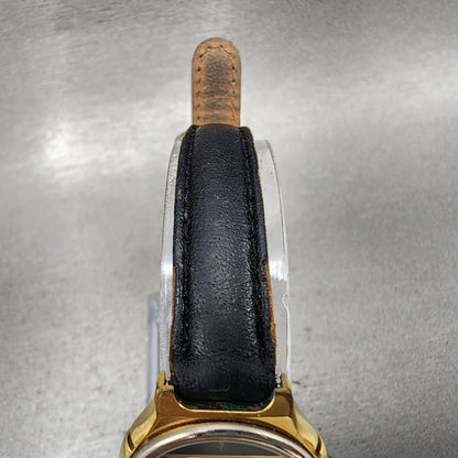 Yves Saint Laurent Watch Women 25mm Black Dial Gold Tone Round New Battery4