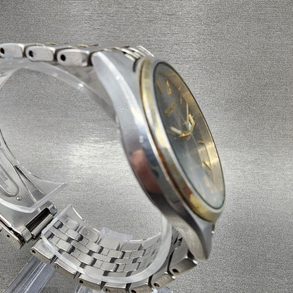 Seiko Watch Men 37mm Gray Dial Two Tone Daydate Round 7N439048 New Battery4