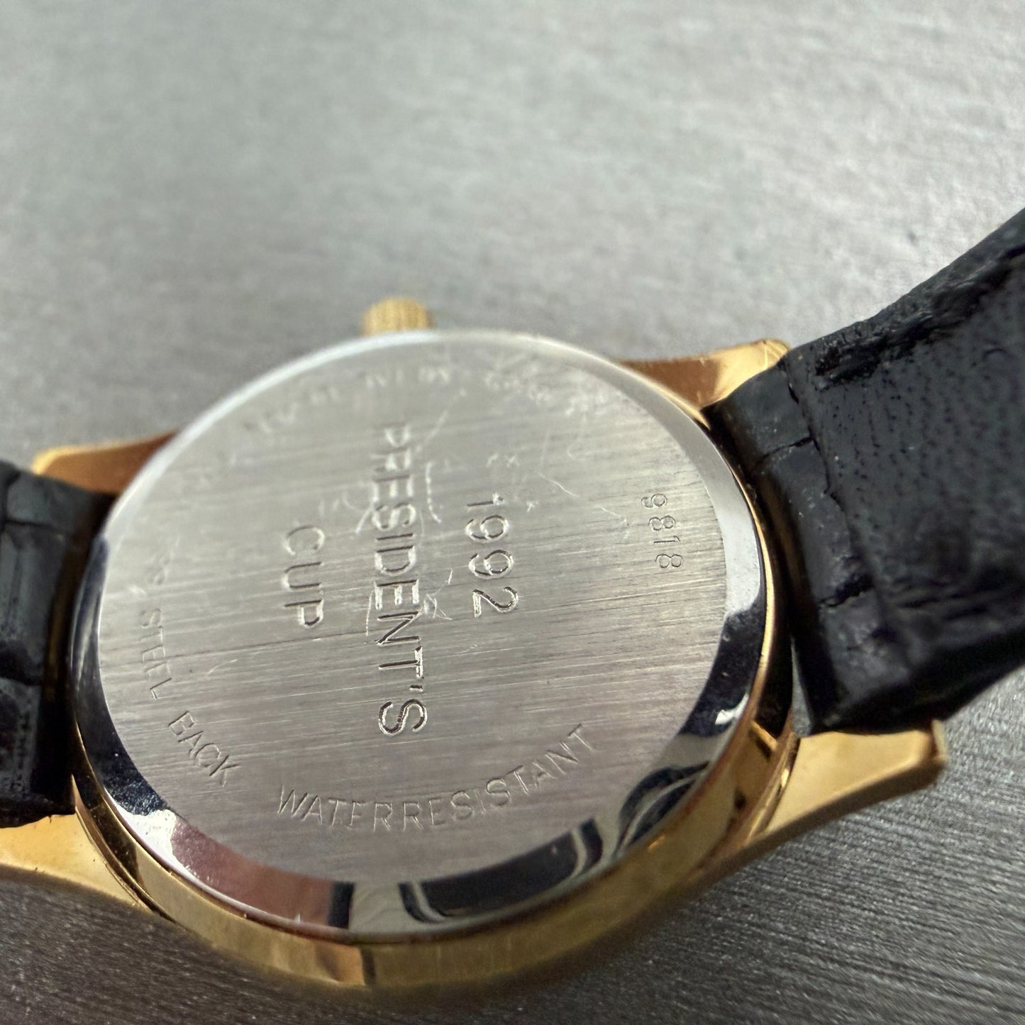 Hamilton Watch Women 24mm White Dial Gold Tone Date Round 9818 New Battery8