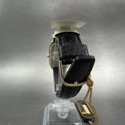 Citizen Tank Watch Unisex 25mm White Dial Gold Tone Rectangle New Battery NOS7