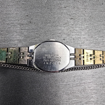 Seiko Watch Women 16mm Silver Dial Silver Tone Oval 7321-5399 New Battery10