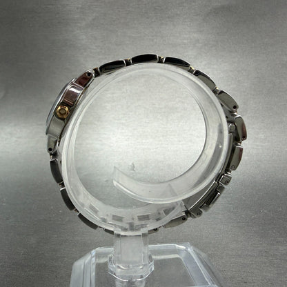 Seiko Michel Klein Watch Women 20mm White Dial Two Tone Round 1N01-K970 New Batt6