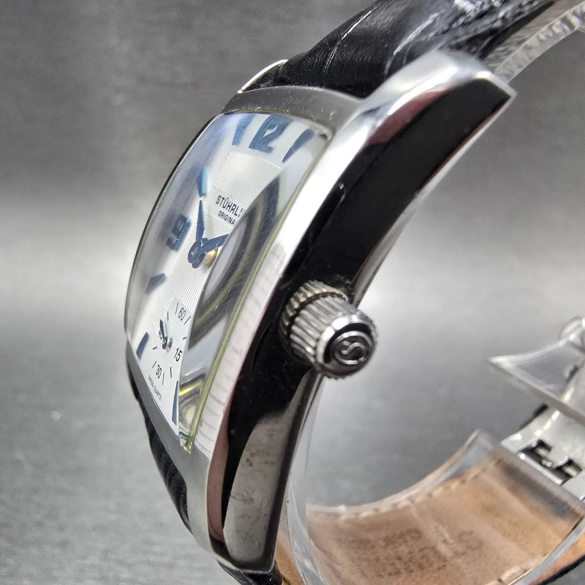 Stührling Gatsby Watch Women 23mm White Dial Silver Tone Rectangle New Battery2