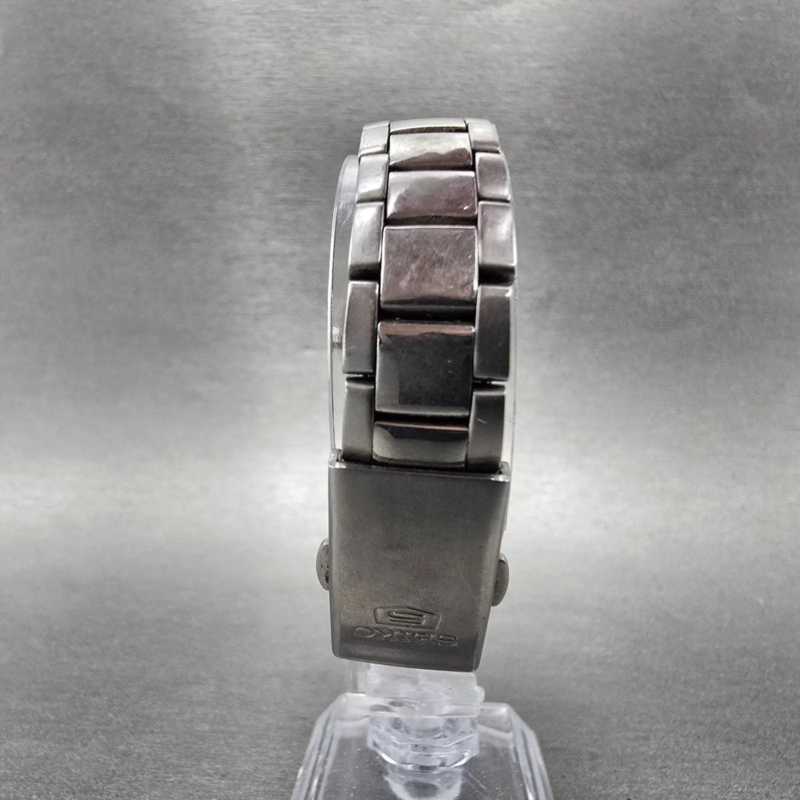 Seiko 5 Automatic Watch Women 24mm Silver Dial Steel Daydate 4207-01B0 Runs VTG7