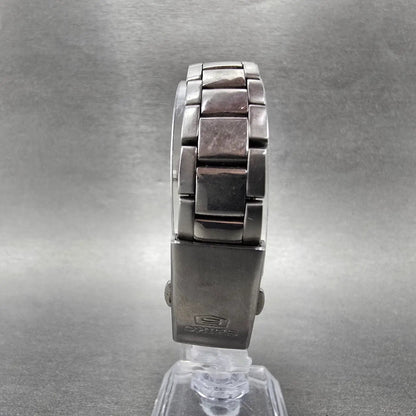 Seiko 5 Automatic Watch Women 24mm Silver Dial Steel Daydate 4207-01B0 Runs VTG7