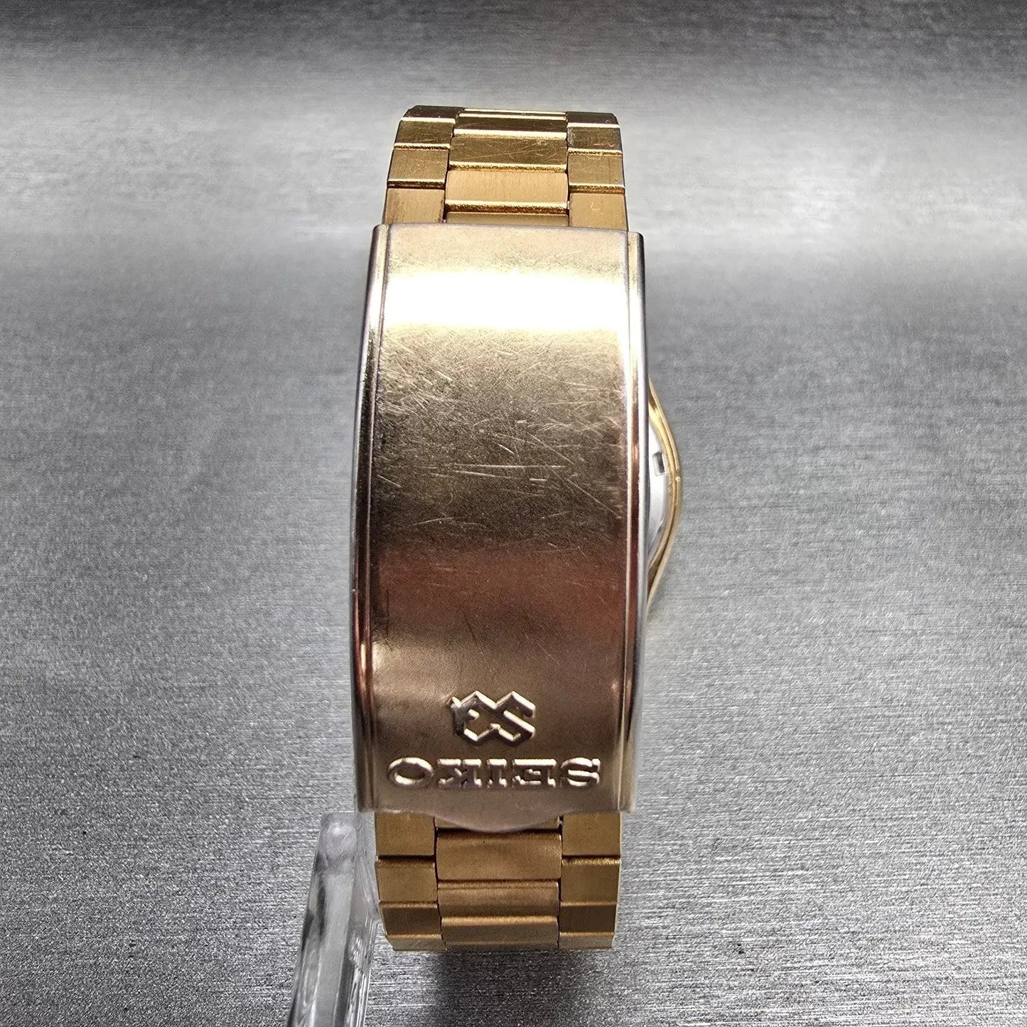Seiko Beoing Watch Men 35mm Silver Dial Gold Tone Daydate 8223-8029 New Battery7