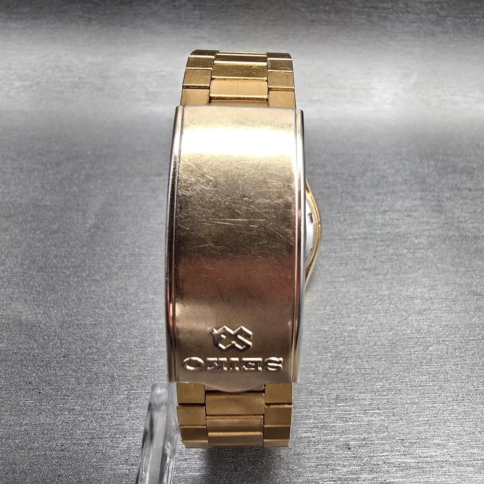 Seiko Beoing Watch Men 35mm Silver Dial Gold Tone Daydate 8223-8029 New Battery7