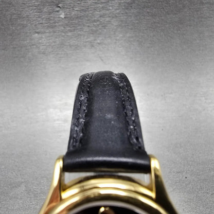 Movado Museum Watch Women 28mm Black Dial Gold Tone Round 87 E4 0823 New Batt JN4