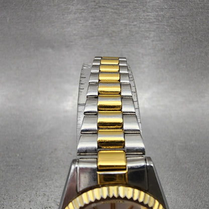 Seiko Watch Women 24mm White Dial Two Tone Daydate Round 3E230A69 New Batt BNK14