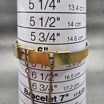 Citizen CQ Watch Women 17mm Gold Dial Gold Tone Rectangle 3220-891449 New Batt9