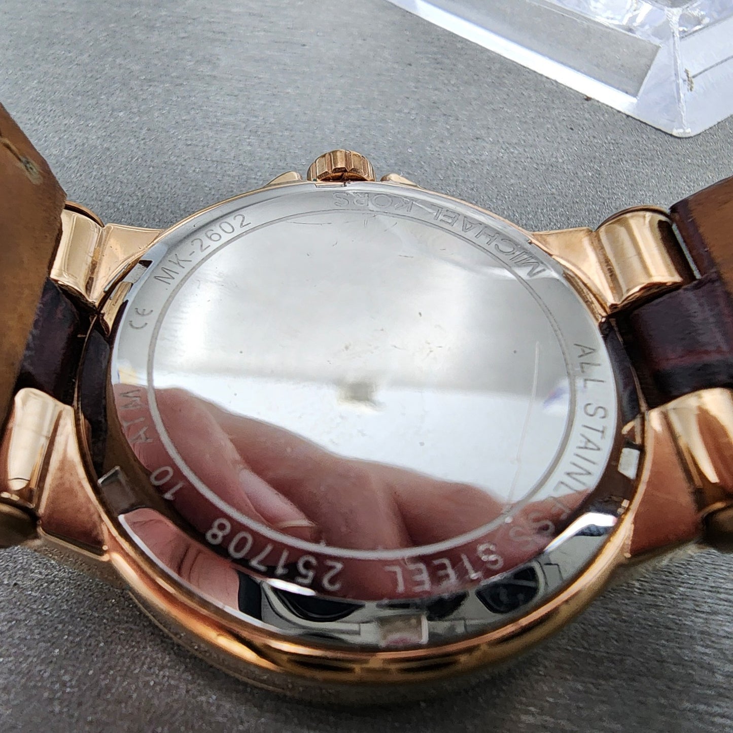 Michael Kors Dylan Watch Women 38mm Rose Dial Rose Gold Tone Date New Battery9