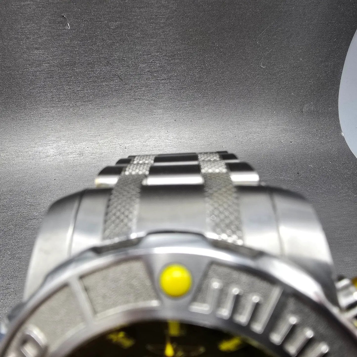 Invicta Coalition Forces Radar Chronograph Watch Men 59mm Yellow Dial Steel Runs4