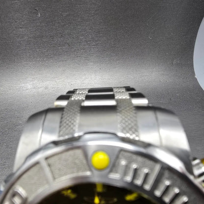 Invicta Coalition Forces Radar Chronograph Watch Men 59mm Yellow Dial Steel Runs4