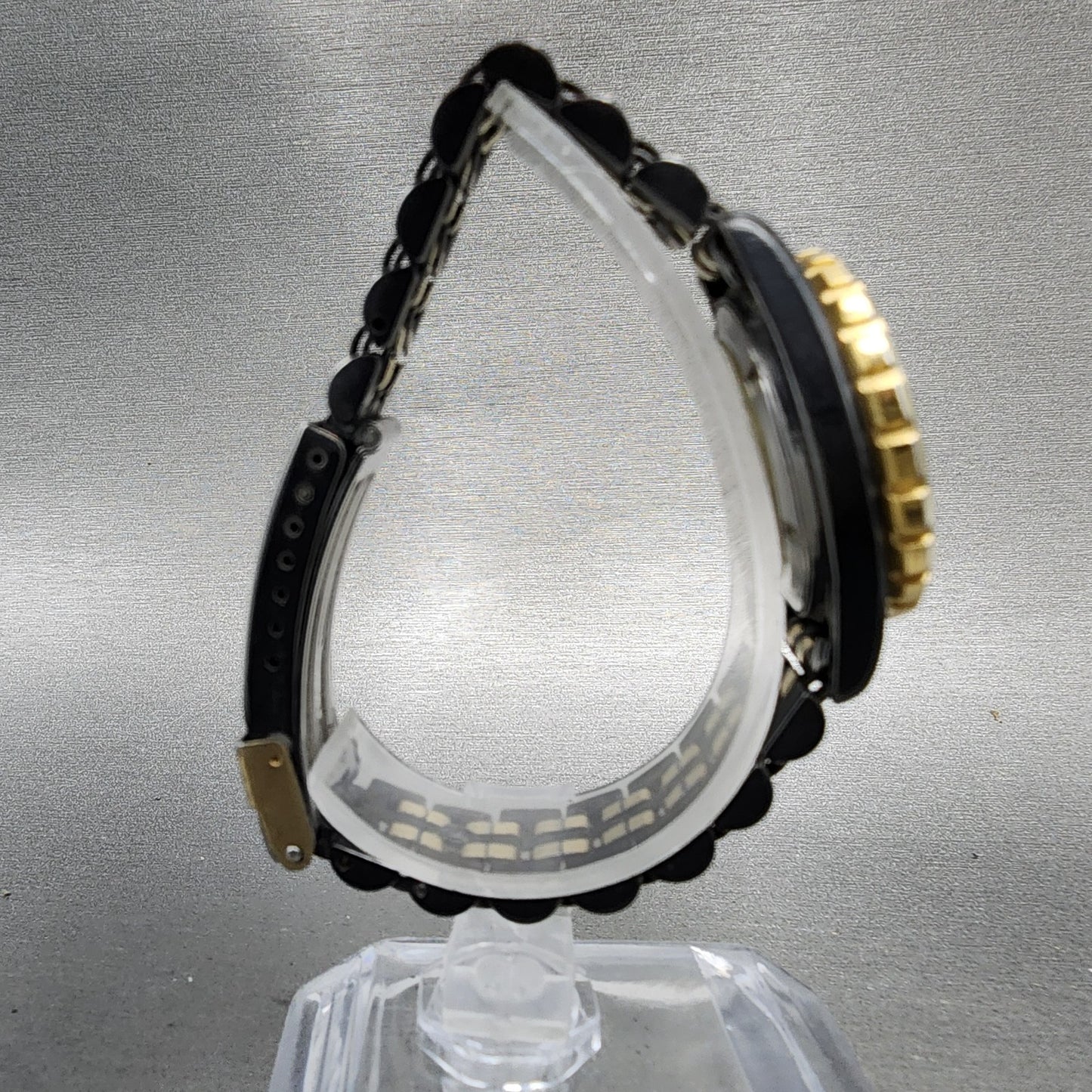 Tag Heuer 1000 Professional Watch Women 28mm Black Dial Black Gold Date New Bat8