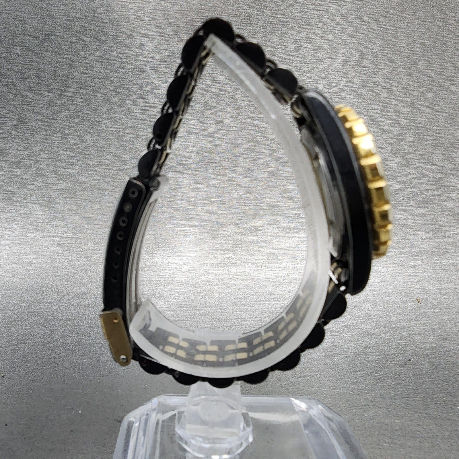 Tag Heuer 1000 Professional Watch Women 28mm Black Dial Black Gold Date New Bat8