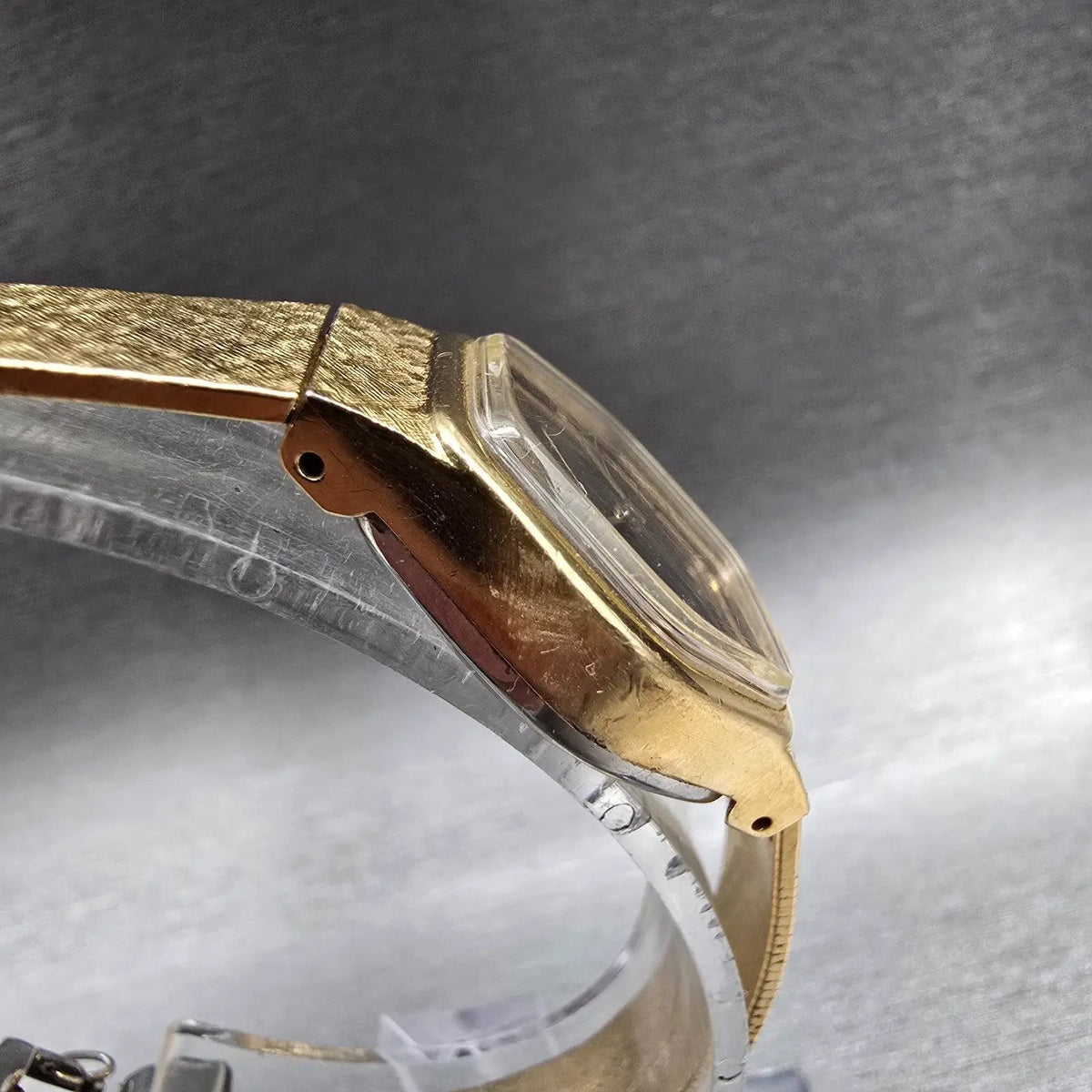Seiko Watch Women 22mm Brown Dial Gold Tone Hexagon 1100-5390 Manual Wind Works3
