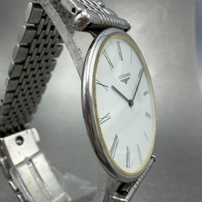 Longines La Grande Classique Watch Men 33m White Dial Steel Round L4.635.4 Works3