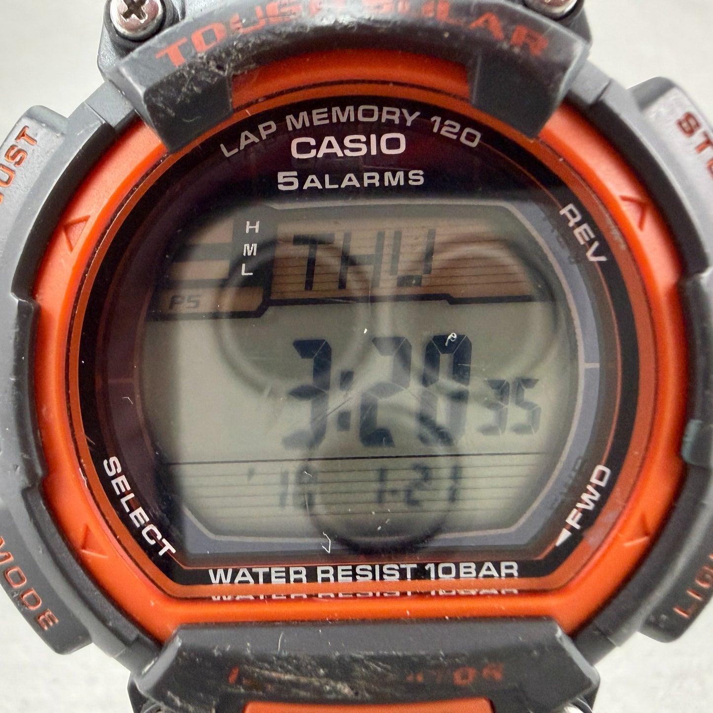 Casio STL-S100H Watch Men 45mm Digital Gray Tone Alarm Chrono Solar Works1