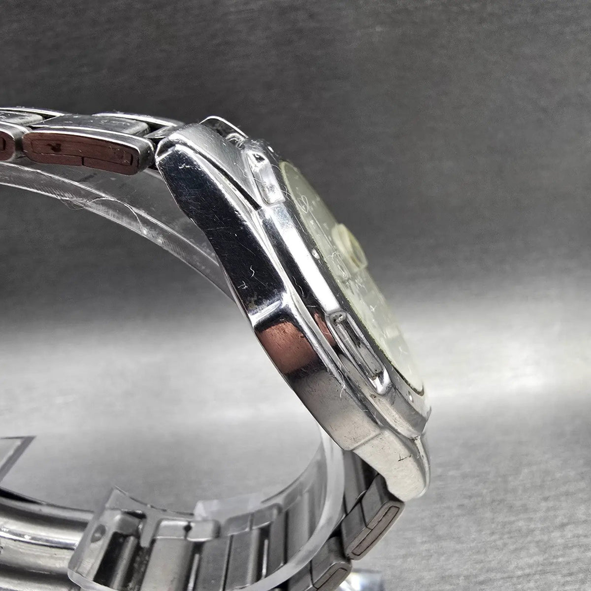 Seiko Alba Watch Men 39mm Luminous Dial Silver Tone Date V732-0S00 New Battery3