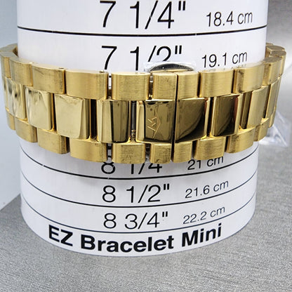 Movado Heritage Datron Watch Men 39mm Blue Dial Gold Tone Date Round 365014310