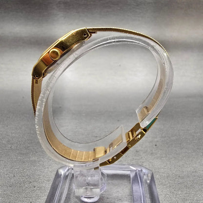 Seiko Pulsar Watch Women 16mm White Dial Gold Tone Oval V810-6370 New Battery6